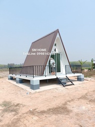 SM HOME007 บ้านน็อคดาวน์ราคาถูก บ้านสำเร็จรูปราคาถูก บ้านพักตากอากาศ บ้านผู้สูงอายุ บ้านโมเดิร์น บ้านสไตล์ยุโรป บ้านทรงเอ บ้านราคาไม่แพง