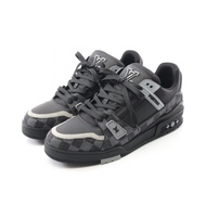 【二手】路易威登LOUIS VUITTON運動鞋 LV Trainer 系列 Damier 牛仔布 1ACPSK 皮革牛仔布 LV Trainer 系列 男士二手 A