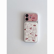 Cherry rabbit leather sticker suitable for iPhone1716pro 1312XSXR phone case