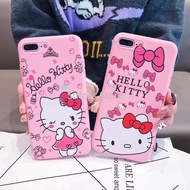 OPPO R17 R15 Pro R9 R9s R11 Plus R11S Phone Case Pink Cat Back Casing Soft Cover Girl Cases