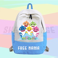 Children's Backpack BABY SHARK School Bag - FREE Print Name