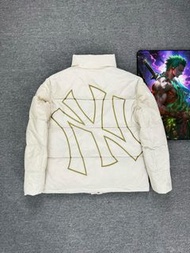 MLB  jacket 紐約洋基隊 羽絨外套後背鏤空大標羽絨服