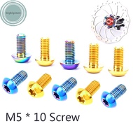 bigbigstore RISK 12PCS M5*10MM Bike Disc Brake Rotor Fixing Bolts TC4 Titanium Ultralight sg