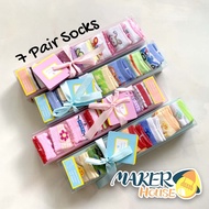 MakerHouse Newborn Baby Gift Set 7 Pair Socks (0-6 months) Infant Comfy Pattern Sock Baby Boy Girl Clothing Newborn Present Bayi Stocking