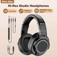 New Bee DH81 Wired Monitor Headphones Hi-Res Studio Headphone หูฟังตรวจสอบสายหูฟังตรวจสอบสเตอริโอ DJ