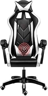 Office Chair Desk Chair E-Sports Chair Recliner Liftable Office Desk Chair Ergonomic Racing Chair Massage Lumbar Support Work Chair (Color : Black Red) Full moon (Black White) Stabilize