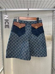 Gucci老花牛仔裙