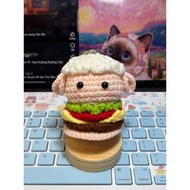 Wool keychain - Sheep Hamburger