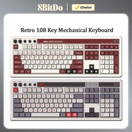 8BitDo Retro 108 Key Mechanical Keyboard，Bluetooth / 2.4G / USB-C Hot Swappable Gaming Keyboard for 