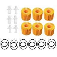 6Sets Oil Filter Kits for Venza 04152-YZZA1 04152-31090