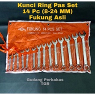 Original FUKUNG 14-Piece R-Shaped Wrench Set 8-24mm 8MM - 24mm Combination Wrench Tool