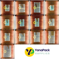 YanaPack Plastic PP Bags 500PCS 2x3, 2x4, 2x5, 2½x3, 2½x4, 2½x5, 3x4, 3x5, 3x6, 4x5, 4x6, 4x7, 4x8