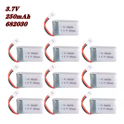 4/5/10pcs High Rate 3.7V 250mAh 682030 20c Lipo Battery For Syma X11C X701 U830 FY310 RC Aircraft Ac