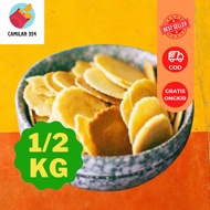 [500GRAM] Opak Dolar Bulat Manis - 1/2kg / Kue Dollar / Simping Panggang Manis Renyah / Kue Kering L