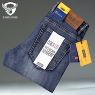 EAGLADE Denim Jeans for Men Maong Pants Straight Cut Stretchable 866 in Blue C03