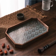 Begonia Flower Household < Glass > Coffee Table Dinner Plate Tray Snack [F7331-A]