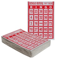 100 high quality bingo game cards, 100 royal bingo cards Board Game Card