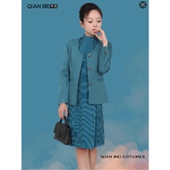 Taiwan EVA Airlines Stewardess Uniform Professional Suit Female Skirt 2020 Summer Jewelry Store Hote