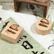 z2vpeu Wood Ring Display Stand with Single/Double Slot for Round/Square/Heart Rings PH