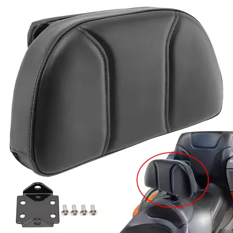 Universal For Harley Yamaha Honda Suzuki Kawasaki Chopper Motorcycle Driver Backrest PU Leather Cush
