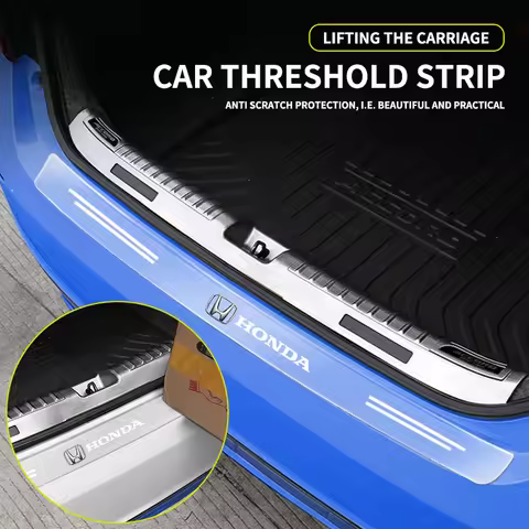 Transparent Car Rear Trunk Bumper Guard Stickers For Honda City Civic FIT CRV Accord Jazz HRV Stepwg