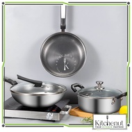 Kitchenut 3 In 1 SUS 316 Stainless Steel Non-Stick Sasite Wok, Pot And Pan Kitchen Cookware Set