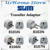 SUM Universal Adapter Adaptor Plug 2 Pin to 3 Pin Plug converter Multi Plug Travel Adapter 13A 中国插頭 