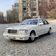 1:18 1990 S600 W140 Tiger head ben alloy classic diecast car model 4