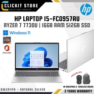 HP Laptop 15-fc0956AU / 15-fc0957AU - 15.6" FHD - Ryzen 7 Copilot / 16GB RAM / 512GB SSD / M/S W11H