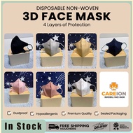 【Mask Duckbill Murah】50pcs Duckbill Face Mask Malaysia Earloop for Adult Mask Duckbill 6D breathable protective mask 3D