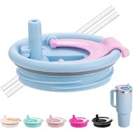 40oz Tumbler Cup Cover Flip Straw Lid Replacement fit for Mug Spill Proof Splash Straws Lid Cap Cove