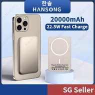 Mini 22.5W Fast Charging 20000mAh Magnetic Wireless Charging Power Bank Portable Charger for iPhone