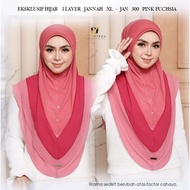 💞TUDUNG JANNAH - SAIZ XL💞 TUDUNG 3 LAYER - EKSKLUSIF HIJAB EZZUFIRDA