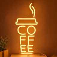 Coffee Cup Neon Light - Wall Decoration - Coffee Shop Neon Light - Coffee Cup LED Logo Neon Light - 