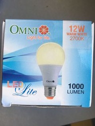 全新 omni  12w LED lite 2700k 黃光 E27 1,000 流明 超光亮 light bulb 燈膽