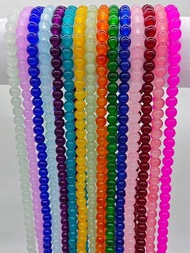 100 Piezas 8mm Cuentas Espaciadoras Sueltas De Cristal De Color, Moda Para Hacer Pulseras Y Collares Diy, Suministros De Manualidades Para Hacer Joyas De Pequeñas Empresas