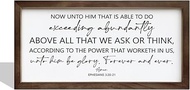 Gkwa Scripture Wood Sign, Christian Decor Sign, Framed Wall Plaque, Ephesians 3:20-21, Farmhouse Chr
