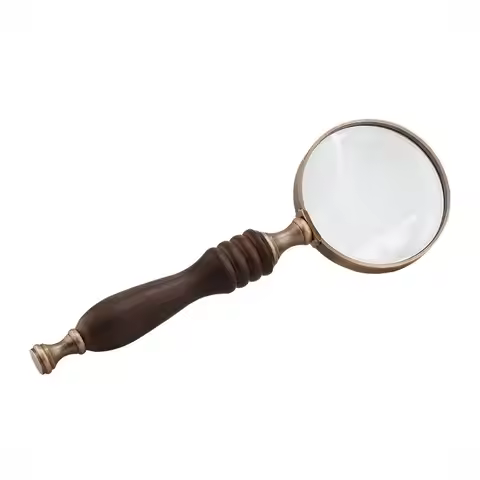 Handheld Magnifier Antique Handle Magnifier 10X Reading Magnifying Glass Loupe Magnifier For Rocks, 