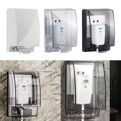 Portable 86 Type Switch Protective Cover Transparent Self-Adhesive Socket Protector Power Outlet Spl