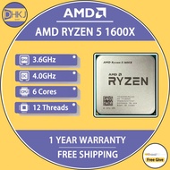 USED AMD Ryzem 5 1600X R5 1600X 6-core Socket AM4 3.6G cpu 6-core processor L3-16MB Socket AM4