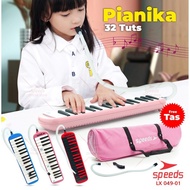 SPEEDS Pianika Mainan Anak Murah Piano Mini 3 Warna Dapat Tas LX 049-1 - Merah Hitam