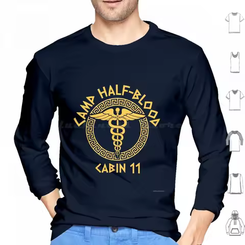 Cabin 11 Camp Half-Blood Hoodie Cotton Long Sleeve Camp Half Blood Pjo Hoo Toa Percy Jackson Fanart 