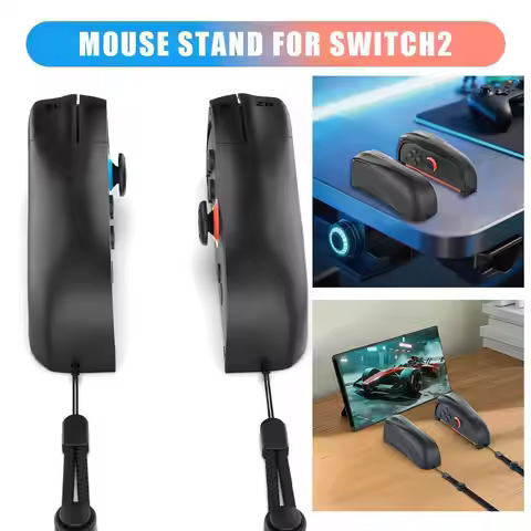 2 Pack Gaming Controller Mouse SW2205 for Switch 2 Grips with Bracelet, Mini Portable Mice Game Acce
