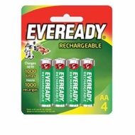EVEREADY RECHARGEABLE BATTERIES 4's AA 1300mAh