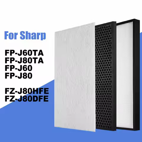 FZ-J80HFE FZ-J80DFE HEPA Filter and Actived Carbon Filter for Sharp FP-J60TA FP-J80TA FP-J60 FP-J80