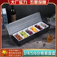 Fruit Box 6 Bars Compartments/4 Ice Powder Box Milk Tea Shop/with Lid Accessories Store QC4Q