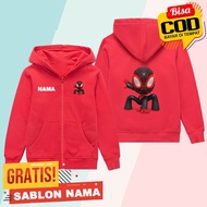Spiderman Miles Morales Kids Zipper Hoodie Jacket / Boys & Girls Zipper Jacket Custom Spiderman Mile