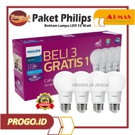 Philips LED Lamp 12 Watt Package Philips Led 12 watt 12 W 12w Philips Led Bulb Philip Lamp 3+1