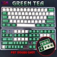 Bộ Keycap Green Tea Trà Xanh 123 Phím Font chữ đẹpPBT Dày Double-Shot dùng được nhiều layout