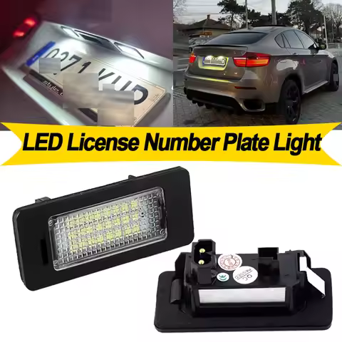 2PCS LED Number License Plate Light White For BMW X series E84 X1 F25 X3 2010-2015 F26 X4 E70 X5 F15